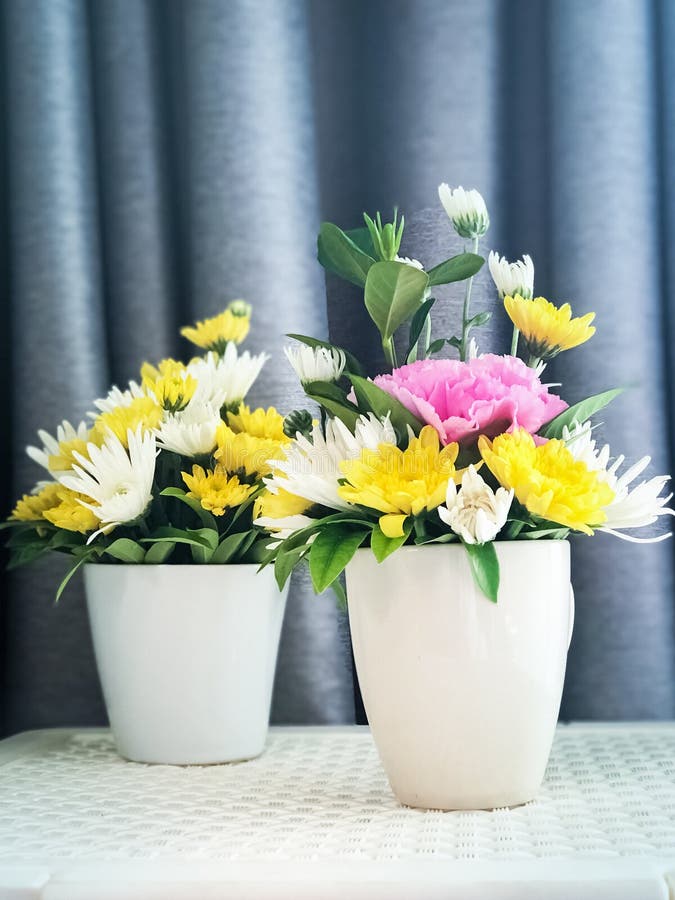 The Beautiful Flower in Ceramic Pot, Stock Image - Image of flora ...