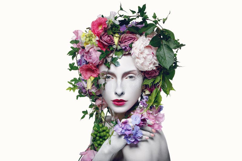 Beautiful flower queen stock image. Image of female, look - 89739509