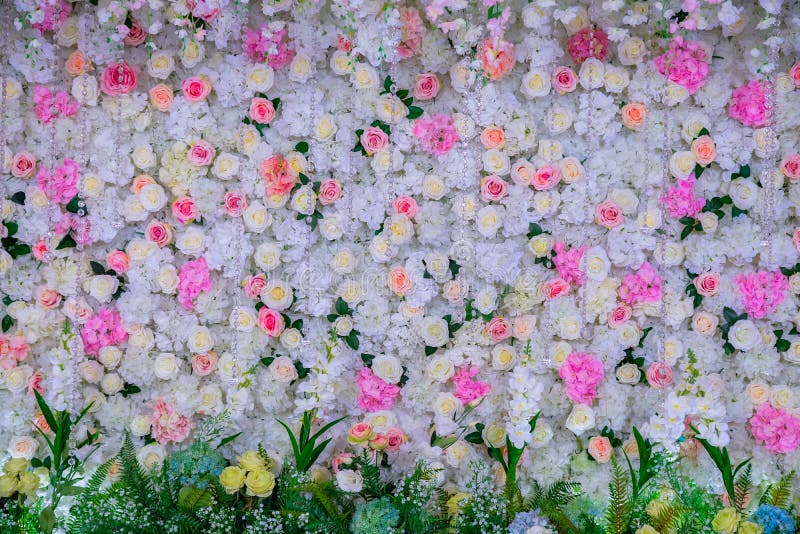 Beautiful Flowers Background for Wedding Scene Stock Photo Image of
