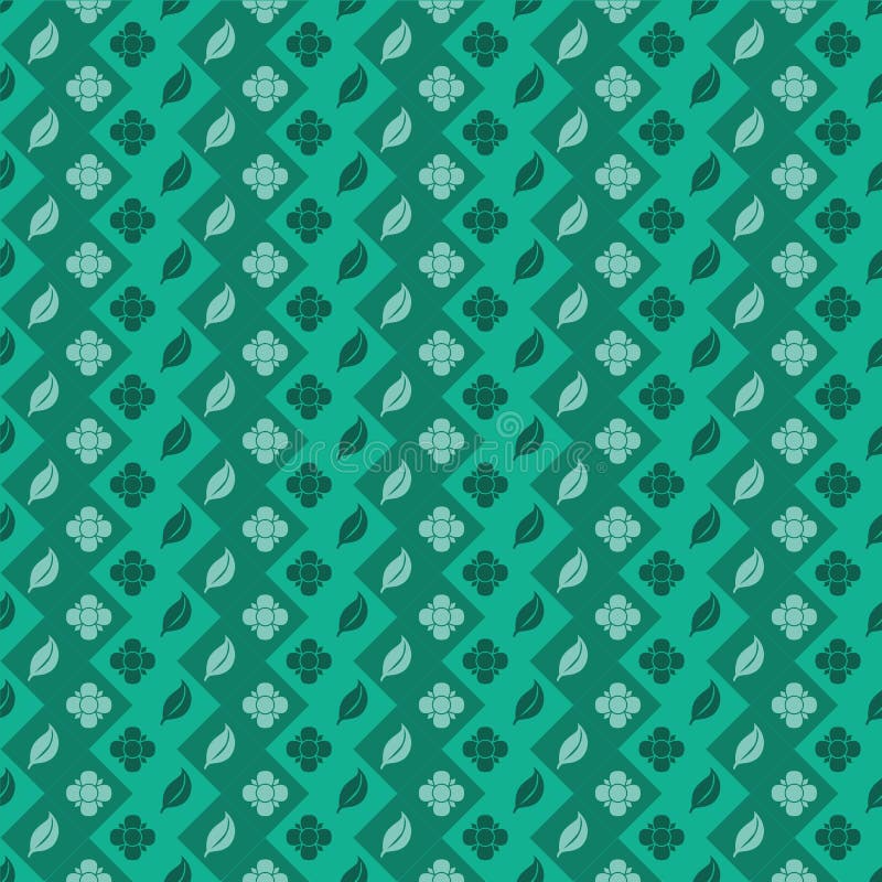 Beautiful flowers tropical abstract color hibiscus and green palm leaves seamless vector pattern on a background of geometric diag vector illustration Beautiful flowers tropical abstract color hibiscus and green palm leaves seamless vector pattern on a background of geometric diag vector illustration