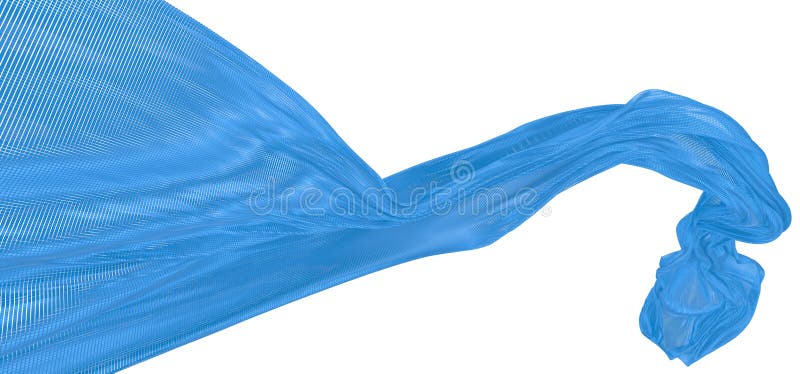 Beautiful flowing colored particles. blue wavy shape made of small cubes. 3D rendering image vector illustration
