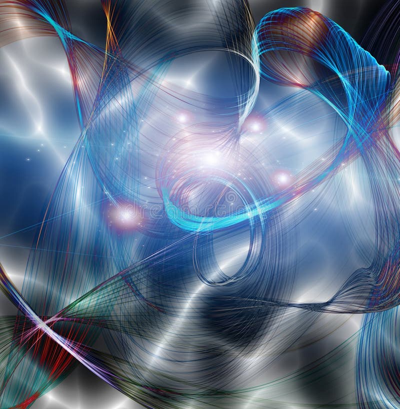 Beautiful Flowing Light Abstract stock illustration