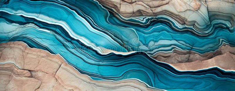 Beautiful flowing surface texture of marble effect. abstract layer sandstone art decoration background. exotic fancy nature elements stock illustration