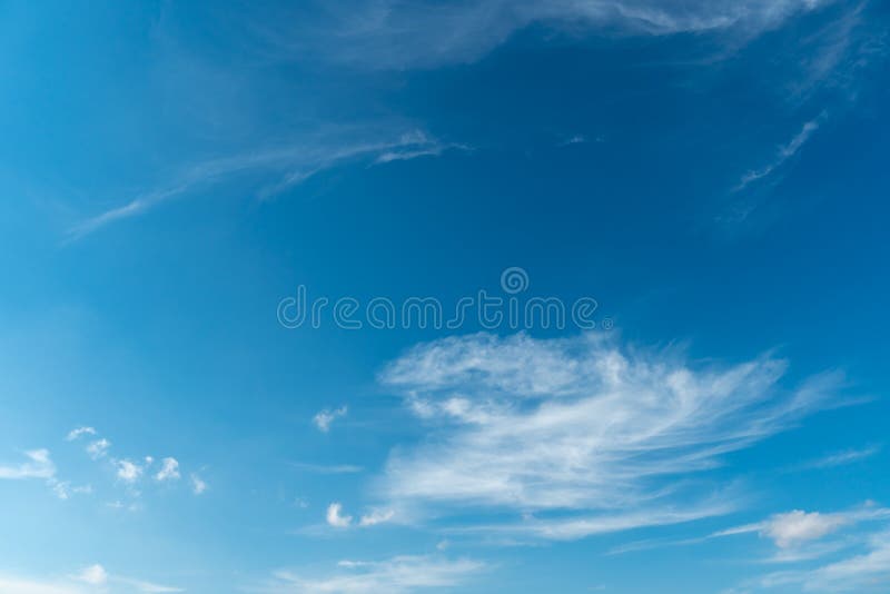 Beautiful Fluffy Clouds in the Evening Sky. the Sunlight Gives a Side Light on the Clouds Stock