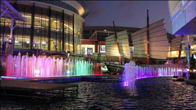 Show Fountains in Jungceylon Shopping Center in Patong Stock Video ...
