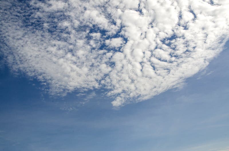 Beautiful fresh, bright clouds with blue sky in bright day for scene and background