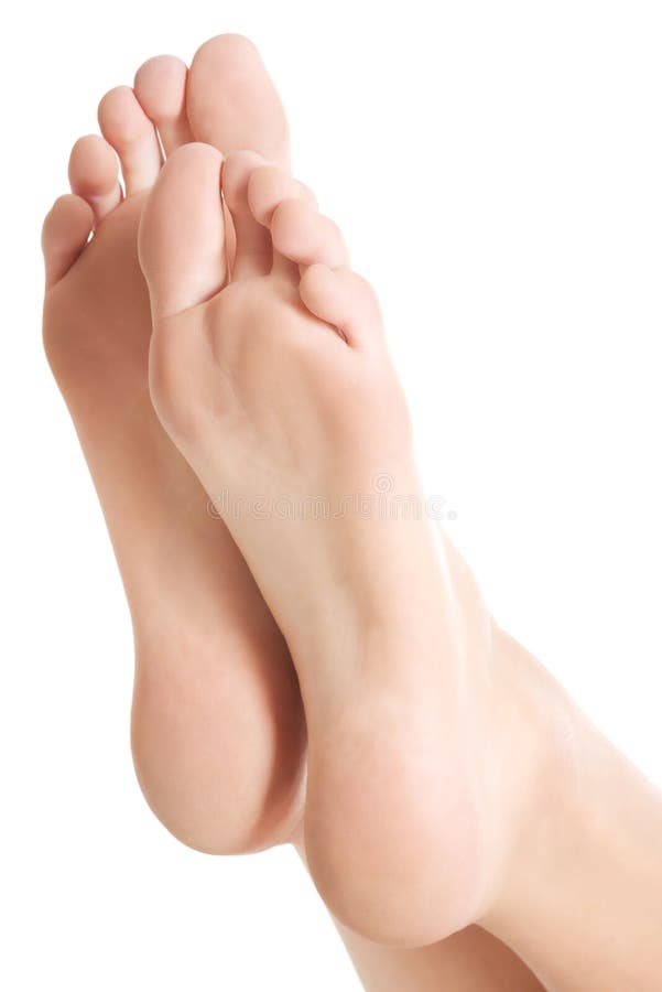 Beautiful Fresh, Clean Feet with Pedicure. Stock Photo Image of close