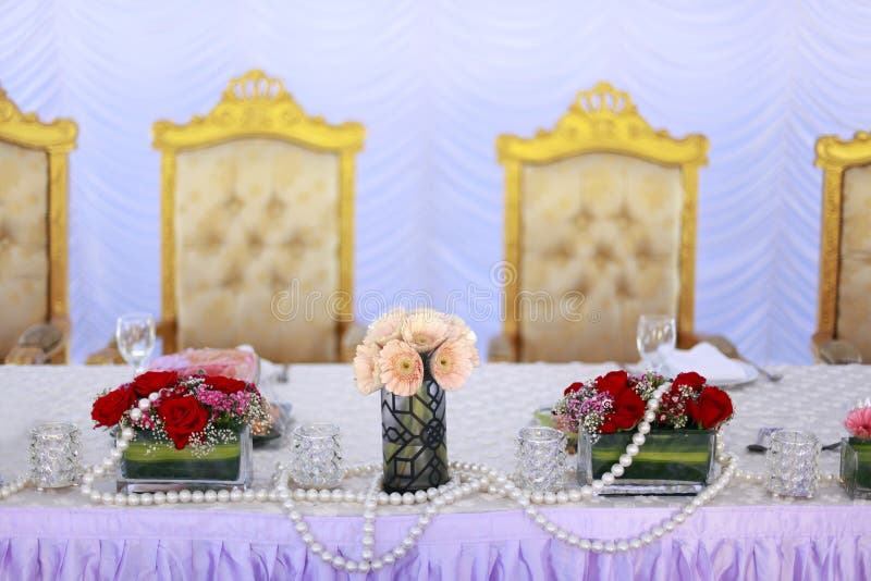 Beautiful fresh flower on top of the table stock photography