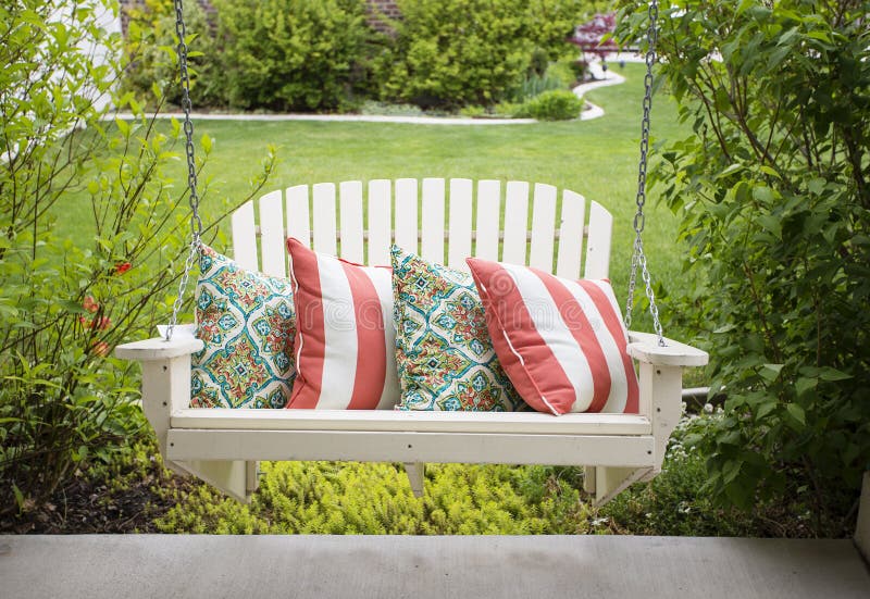Beautiful front porch swing stock photos Beautiful front porch swing stock photos