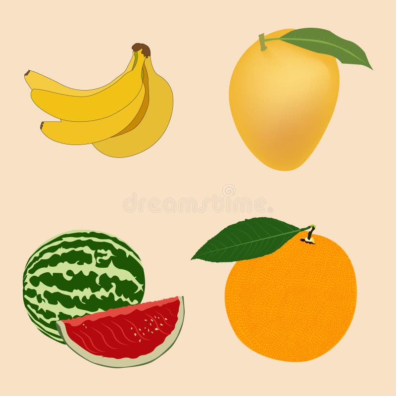 Beautiful Fruit Avatar Vector Art Design. Stock Vector Illustration