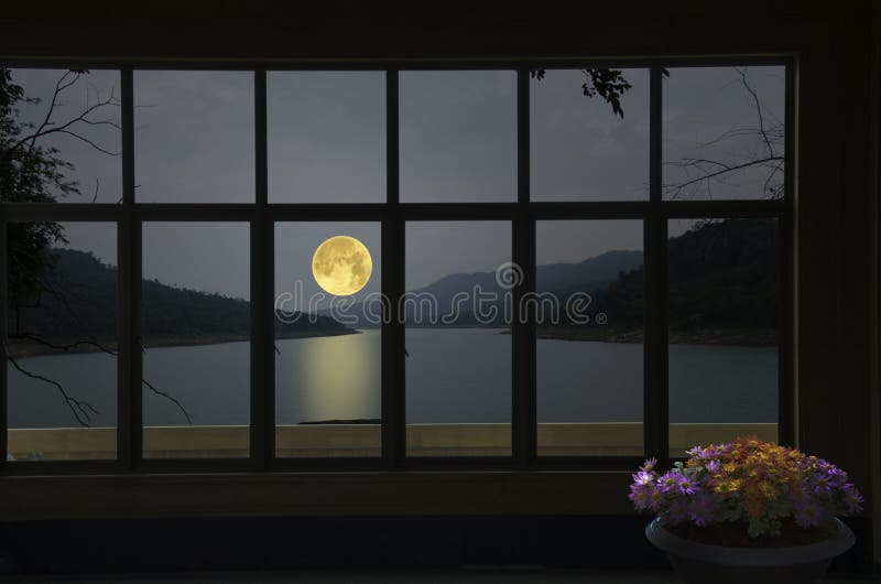 331 Full Moon View Window Photos Free Royalty Free Stock Photos From Dreamstime