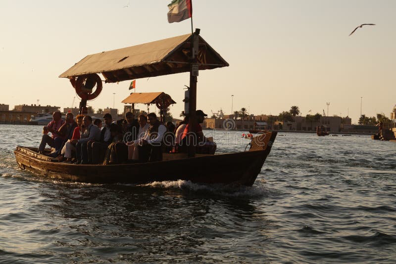 Beautiful and Fun Boat Ride at Dira Dubai Editorial Stock Photo Image