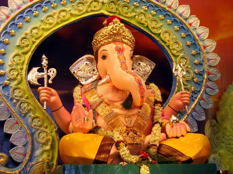 Beautiful Ganesha Idol stock image. Image of life, colourful - 7346015