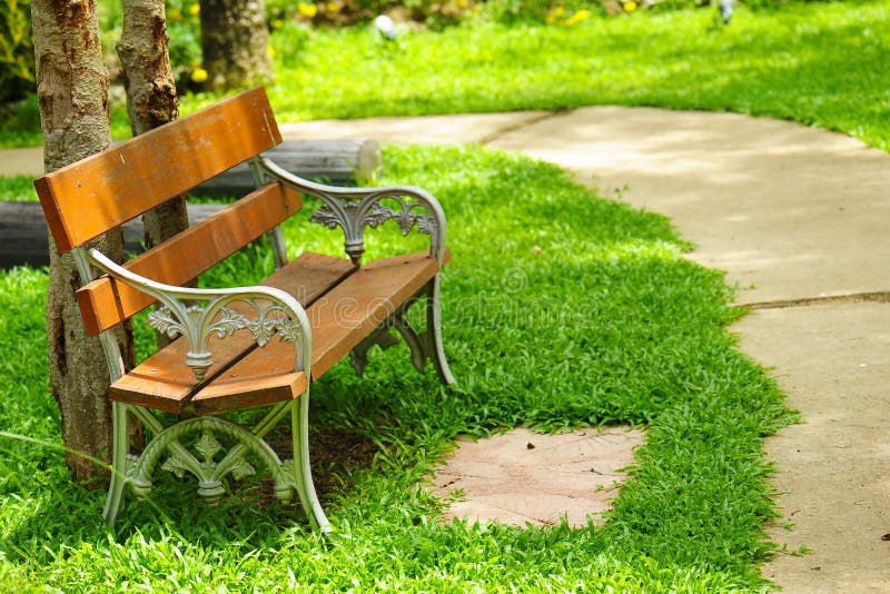Beautiful Garden Chair in the Garden Stock Photo Image of springtime