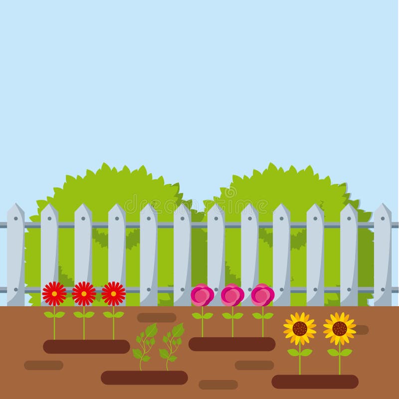 Beautiful garden design stock vector. Illustration of farm - 88656043
