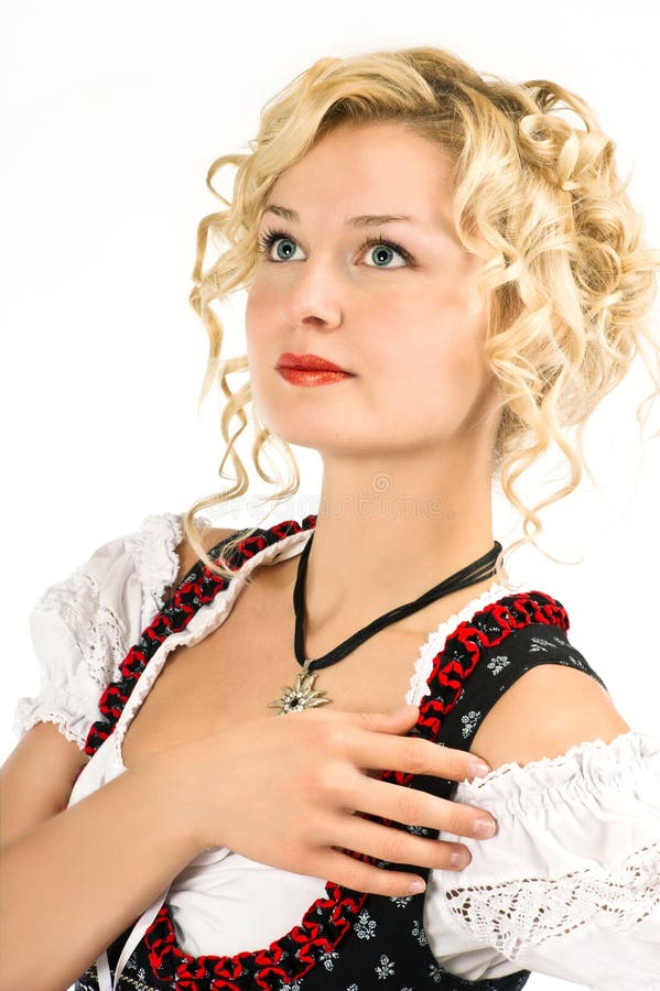 Beautiful German Girl in Dirndl Stock Image - Image of celebrate ...