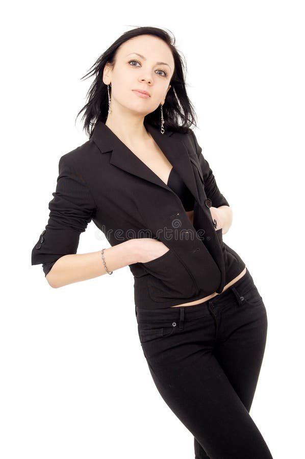 Girl in suit stock photo. Image of lady, girl, happy - 30423086