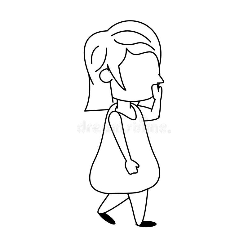 Beautiful Girl Cartoon Isolated in Black and White Stock Vector - Illustration of young, cartoon: 148254894 Beautiful Girl Cartoon Isolated in Black and White Stock Vector - Illustration of young, cartoon: 148254894