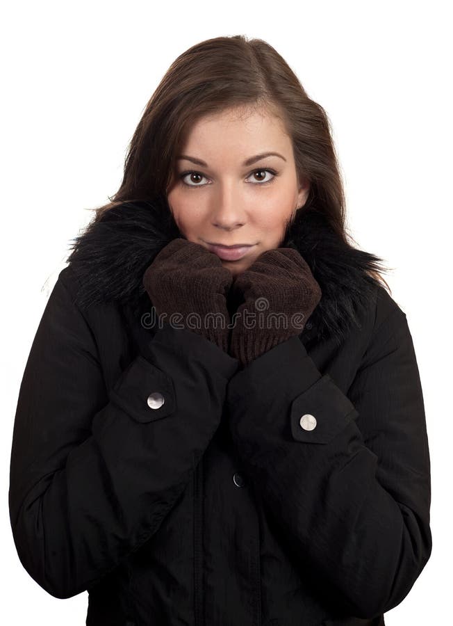 Beautiful girl in coat stock image. Image of fine, camera 16706763