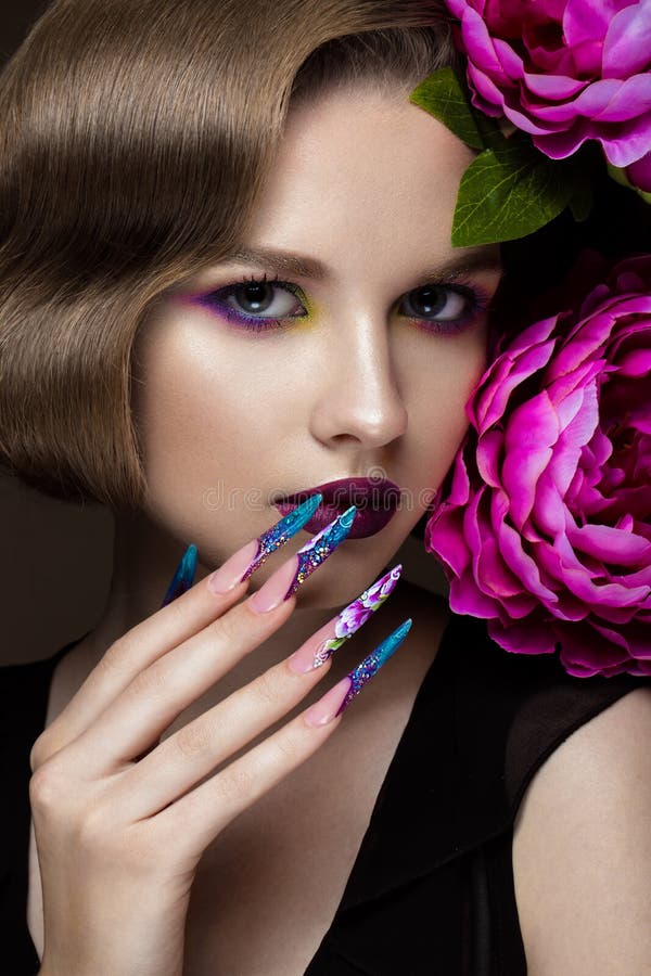 Luxury Fashion Style Nails Manicure Cosmetics And Make Up Stock Image Image Of Beautiful 