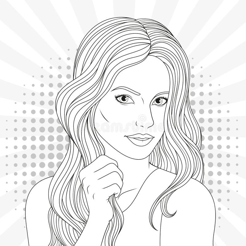 Girl Coloring Pages Stock Illustrations – 2,608 Girl Coloring Pages Stock  Illustrations, Vectors & Clipart - Dreamstime