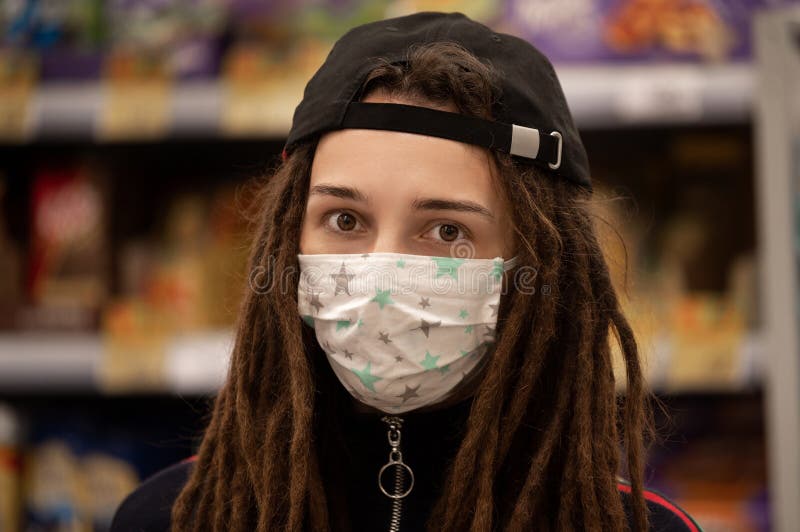Beautiful Girl with Dreadlocks in a Cap and a Reusable Mask Stock Image - Image of medical, hairstyle: 185549805 Beautiful Girl with Dreadlocks in a Cap and a Reusable Mask Stock Image - Image of medical, hairstyle: 185549805