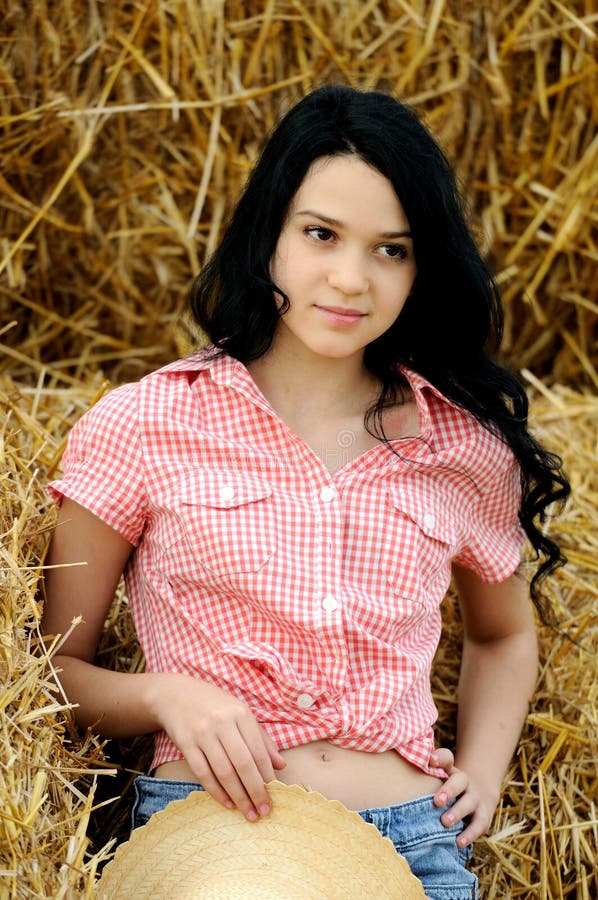 Beautiful Girl Enjoying the Nature Stock Photo - Image of happy, golden ...