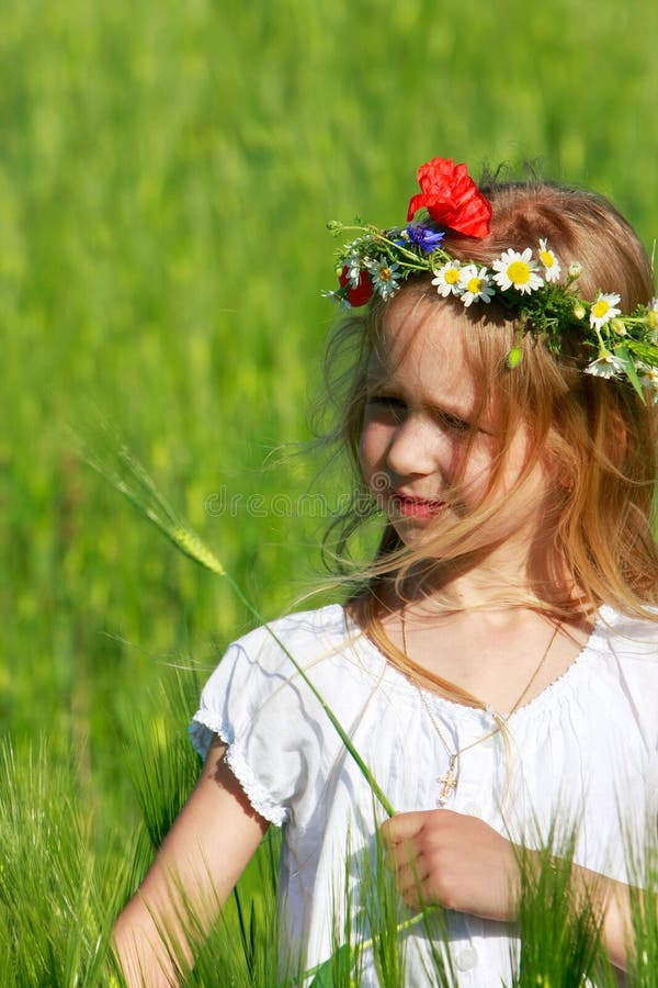 Beautiful girl in field