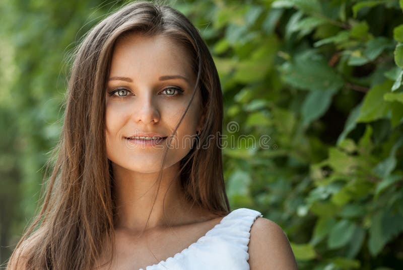 Beautiful Girl in the Garden. Stock Photo - Image of bright, dreaming ...