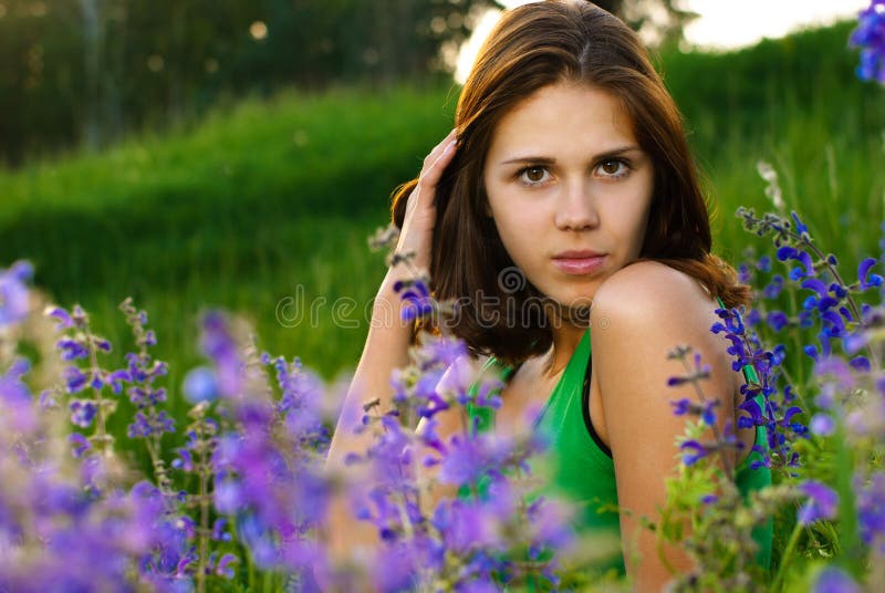 Close-up of Beautiful Girl on White Background Stock Image - Image of ...