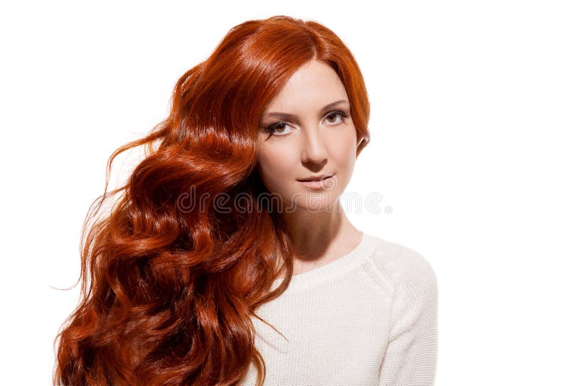 Beautiful Girl Healthy Long Hair White Background Stock Photo Image Beautiful Girl Healthy Long Hair White Background Stock Photo Image