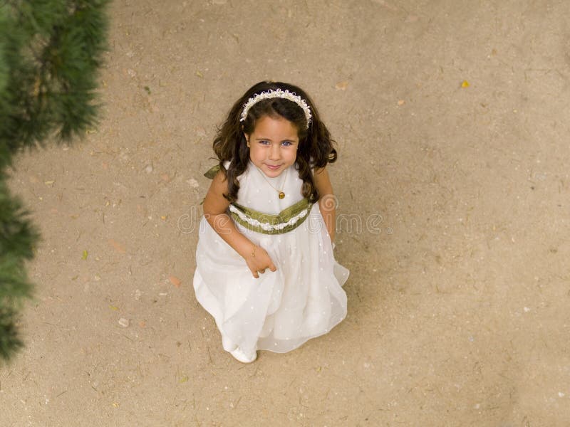 Beautiful girl in her first communion