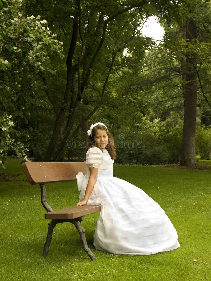 Beautiful girl in her first communion