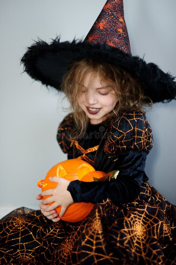 Beautiful Girl in an Image of the Evil Witch. Stock Photo - Image of ...