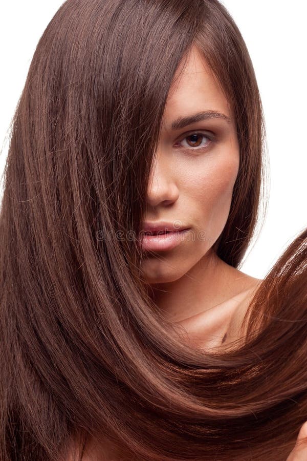 Beautiful girl with long hair stock photos Beautiful girl with long hair stock photos
