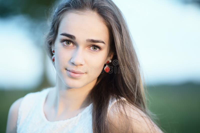 Beautiful Girl with Book in the Forest Stock Image - Image of golden ...