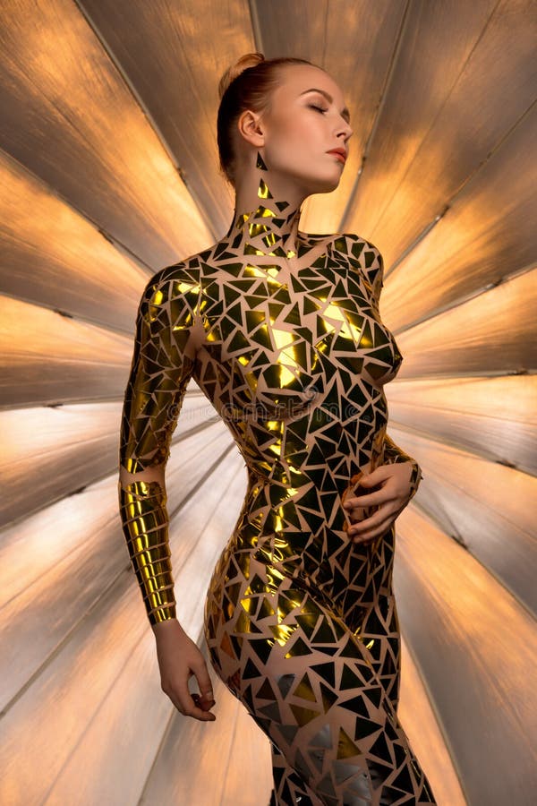 600px x 900px - Nude Girl Body Covered with Gold Tape Body Art Stock Image - Image of  erotica, model: 110014361