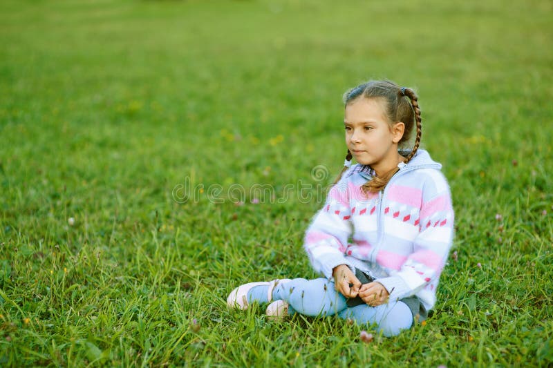 Beautiful girl with pigtails