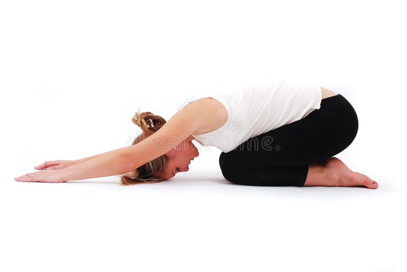 Beautiful girl practicing yoga