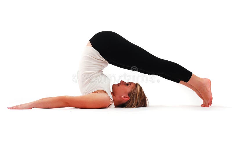 Beautiful girl practicing yoga