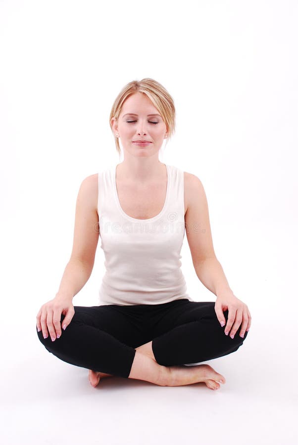 Beautiful girl practicing yoga