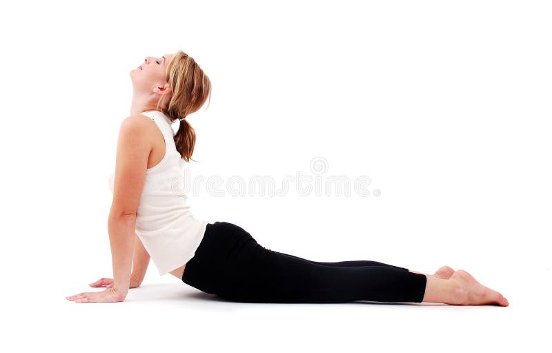 Beautiful girl practicing yoga