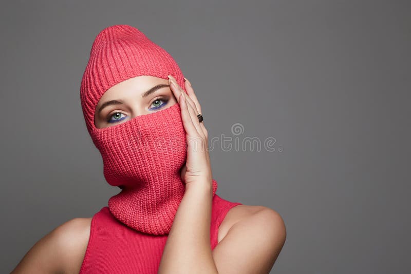 Woman In Balaclava Stock Photo, Picture and Royalty Free Image. Image  55028286.