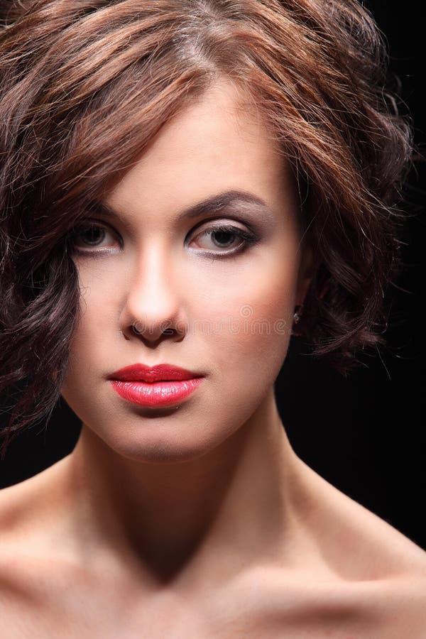 Beautiful Girl with a Scar on Face and Shoulder Stock Image Image of