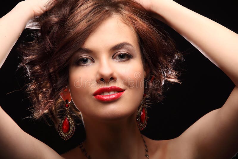 Beautiful Girl with a Scar on Face and Shoulder Stock Image Image of