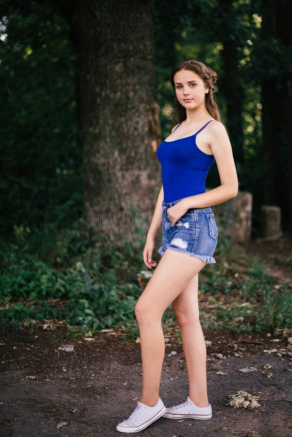 Teen In Short Shorts