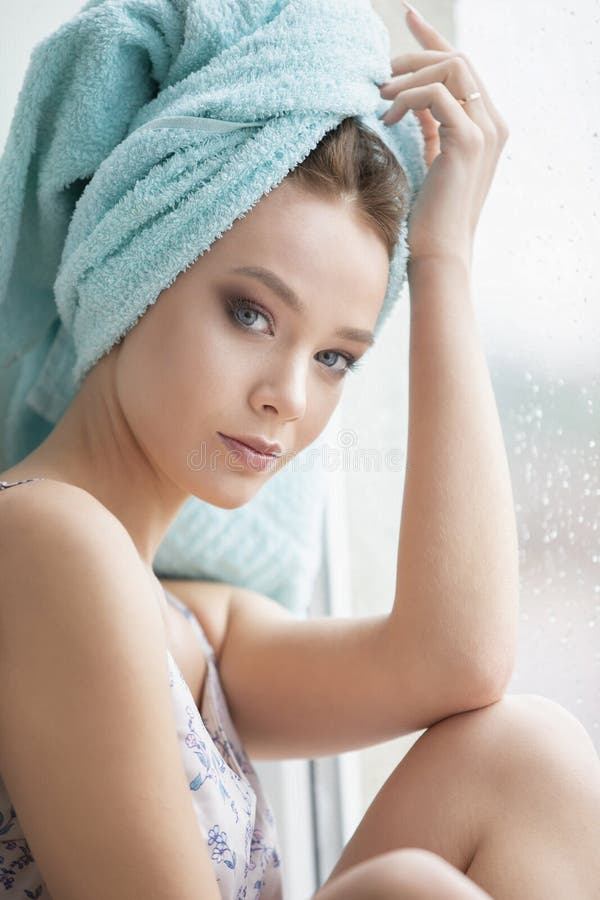 Beautiful Girl After A Shower I Stock Image Image Of Cute Adult 190417425