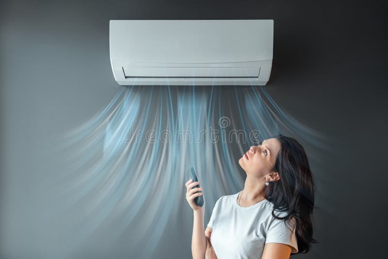 Beautiful Girl Air Conditioner Stock Photos - Free & Photos Dreamstime