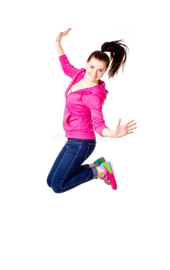 A Beautiful Girl in a Tracksuit Stock Image Image of woman, hair