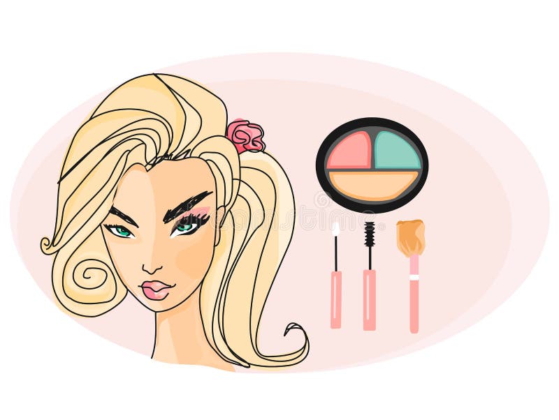Beautiful Girl Wearing Half Face Makeup Stock Illustrations – 9 ...